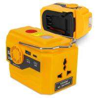 200W Power Inverter for 20V Li-Ion Battery with 280Lumen LED Work Light