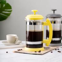 กาน้ำชาแก้วสแตนเลสเครื่องชงกาแฟ Cafetiere ฝรั่งเศสแบบกดเครื่องกรองระบบกด1000มล. เครื่องทำหม้อกาแฟเอสเพรสโซด้วยมือ