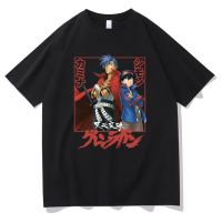 Anime 90s Tengen Toppa Gurren Lagann Simon Kamina Print Tshirt Men Fashion Funny Manga Harajuku T-shirt Cotton Male Tees XS-4XL-5XL-6XL