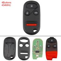 KUMSUN 3ปุ่ม434เมกะเฮิร์ตซ์พลิก Keyless กุญแจรถระยะไกล Fob เปลี่ยนด้วยเจียระไนใบมีด A269ZUA101เหมาะสำหรับ1997-2009ฮอนด้าญี่ปุ่น Carpalepaleo