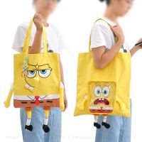 Spongebob Patrick Star Casual Cartoon Canvas Bag Large Capacity Work One Shoulder Convenient Student Printed Handbag Boy Girl