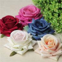 【DT】 hot  10Pcs Diameter 7cm handmade flannel rose simulation flowers diy headdress wedding wedding banquet fake flower decoration A1594