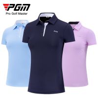 PGM Summer Women Golf Short Sleeved T Shirts Ladies Sports Slim Clothes Quick Dry Breathable Tennis Clothing YF486 Towels