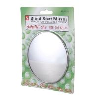 Silver Tone 3.7 inch Dia Round Rear View Blind Spot Mirrors for Car