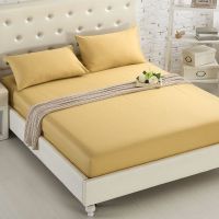 Various Colors Polyester Cotton Super Soft Solid Fitted Sheet 1 Piece Bed Linen Height 20cm