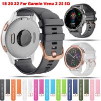 สายนาฬิกาข้อมือซิลิโคนแนวสปอร์ต18 20 22มม.,สายรัดข้อมือสำหรับ Garmin Vivoactive 4 4S Vivomove 3S สำหรับ Garmin Venu 2สายรัดข้อมือ