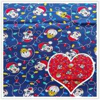 Disney Mickey Minnie Coloured Lights Christmas 100% Cotton Fabric for Tissue Sewing Quilting Fabric Needlework Material Handmade