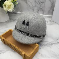 short eaves equestrian cap female bright fire drill M cap Japanese fashion baseball hat wool cap