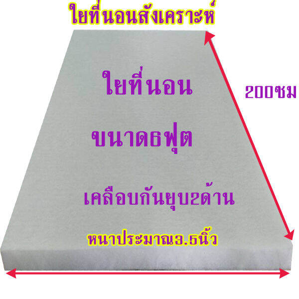 ใยที่นอนปิกนิค-ใยสังเคราะห์-เกรดaหนา4นิ้วเคลือกันยุบ-จำนวน1ชิ้น