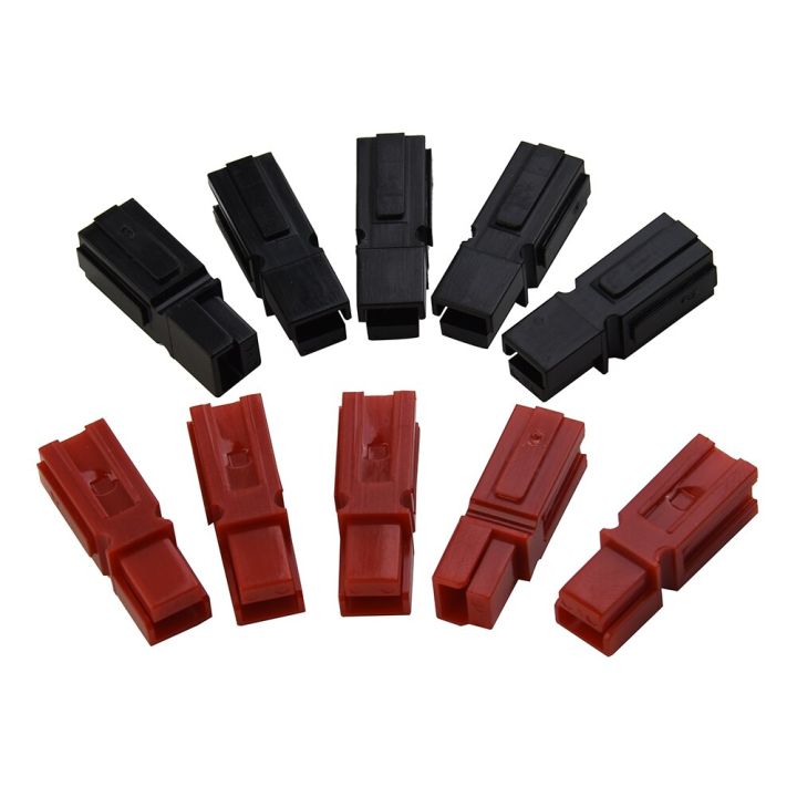 5-pairs-30-amp-power-pole-red-black-connectors-for-anderson-style-plugs-marine-power-connector-copper-terminals-wires-leads-adapters