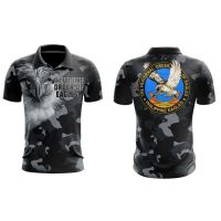 TFOE EAGLE BLACK CAMOUFLAGE POLO SHIRT（Contact the seller, free customization）