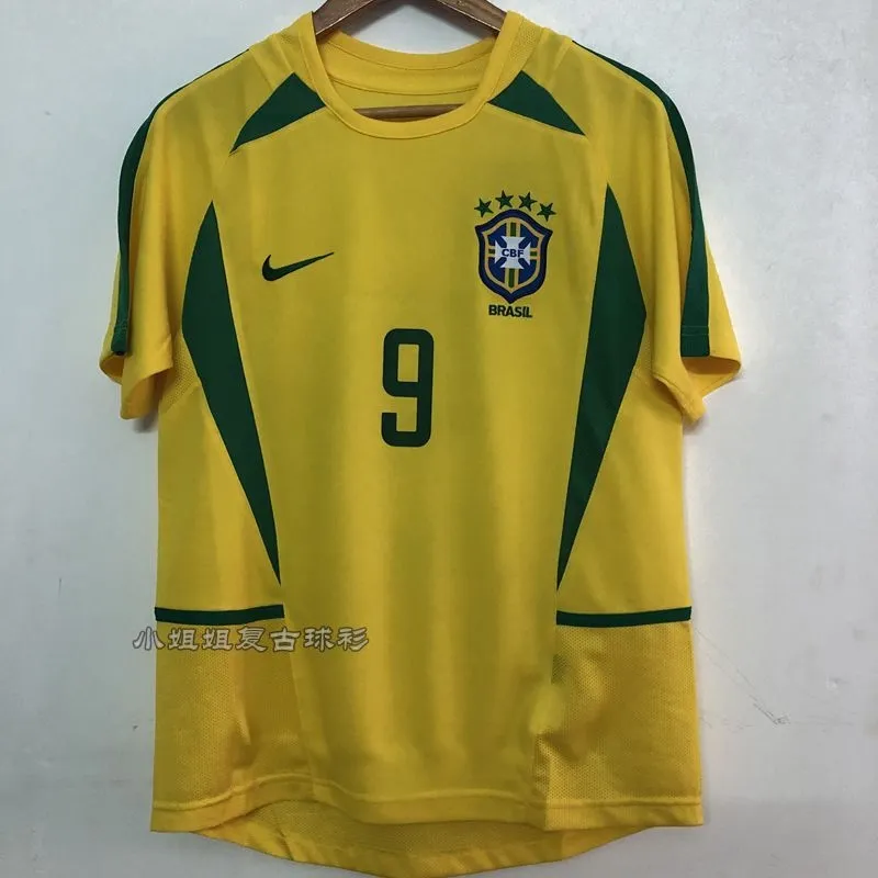 Vintage 2002 World Cup in Brazil jersey number 9 ronaldo