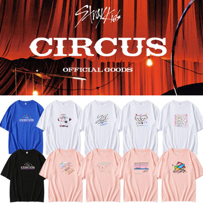 K Pop Kpop Stray Kids New Album CIRCUS T Shirt Men/Women Short Sleeve T-shirt Cal Summer Tee Tops Harajuku Streetwear Tshirt