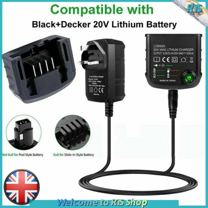 For BLACK DECKER Li-ion Charger 18V 20V LCS1620 20V Lithium NIMh