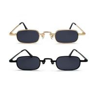 2 Pcs R Punk Glasses Clear Square Sunglasses Female R Sunglasses Men Metal Frame - Gold &amp; Black