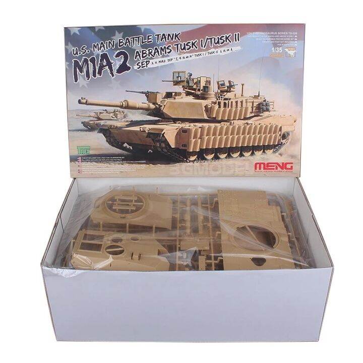 m1a2สร้างโมเดลรถถังสำหรับ-adaults-hoy-diy-ts-026-meng-sep-1-35-u-s-รถถังประจัญบานหลัก-abrams-tuski-tuskii