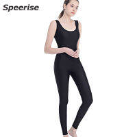 Wanwanita Unitards ประแจบัลเล่ต์กิมบอล Leotard Sudu Leher Lelaki Satu Keping Kostum Dewasa บอดี้สูท Tanpa Lengan Hitam