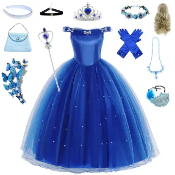 SIDNOR Women Girls Ariel Cosplay Dresses Costume Princess Party Outfit Ball  Gown Uniform Blue : Amazon.in: Clothing & Accessories