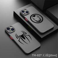 【LZ】☬  Marvel Spiderman Ironman Logo Case Coque for iPhone 12 Mini XR XS X SE 14 Plus 13 Pro Max 11 7 8 Plus 6S 13 Pro 6 Matte Shell