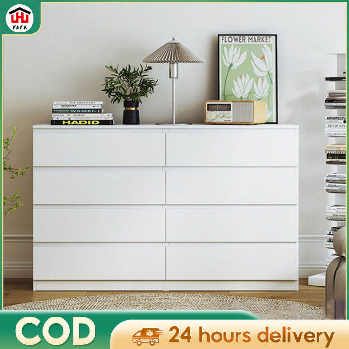 Chest Drawer Big Size Locker Putih Wooden Drawer Wardrobe