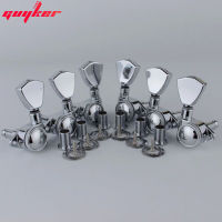 GUYKER 3R3L Tuners กีตาร์รุ่นด้านหลังล็อค String กีตาร์ไฟฟ้าหัว Trapezium ปุ่ม Chrome