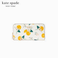 KATE SPADE NEW YORK MADISON ORANGE TOSS PRINTED LARGE CONTINENTAL WALLET KC563 กระเป๋าสตางค์ใบยาว