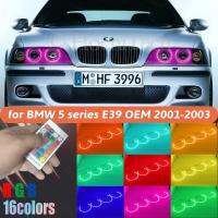 วงแหวนอาร์จีบีฮาโล2001 2003 5050 E39แบบมีหลายสีสำหรับ Bmw 5 Series หลอดไฟ Led แฟลชไฟหน้ารถพร้อมที่ควบคุมด้วย Rf