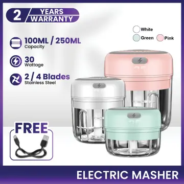 100/250ml Mini USB Wireless Electric Garlic Masher or Food Chopper