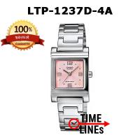 CASIO แท้ 100% นาฬิกาผู้หญิง สายสแตนเลส LTP1237D-4A พร้อมกล่องและมีประกัน 1 ปี LTP-1237D, LTP1237