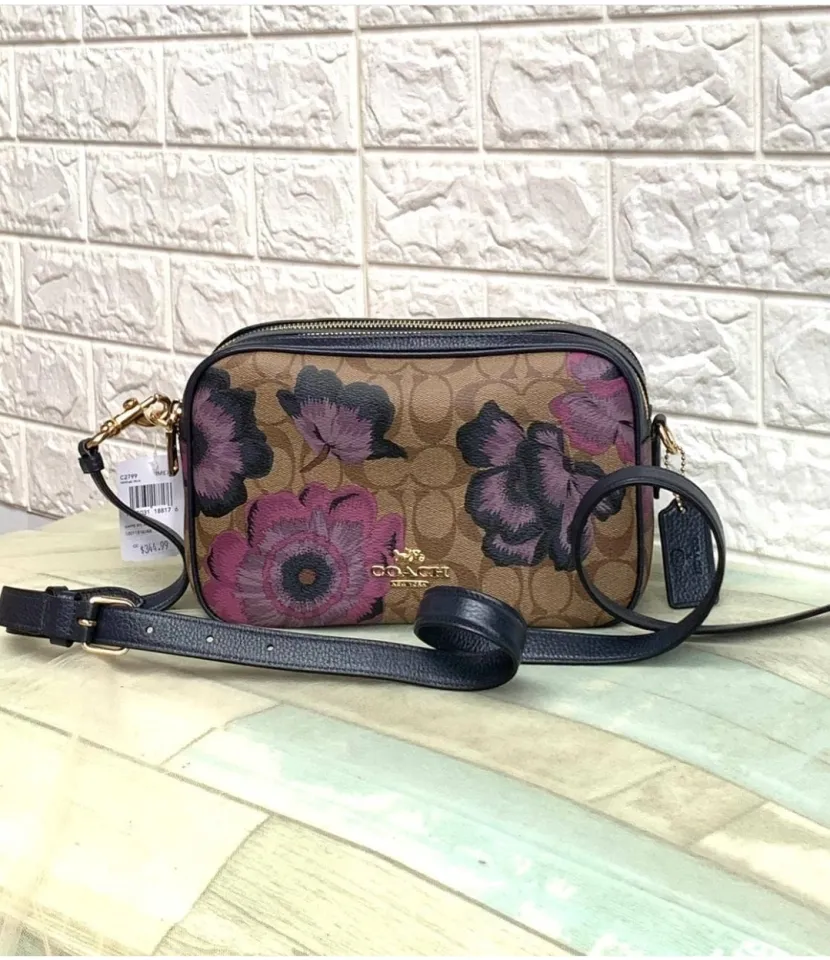 Coach Jes Crossbody in Signature Canvas With Kaffe Fassett Print