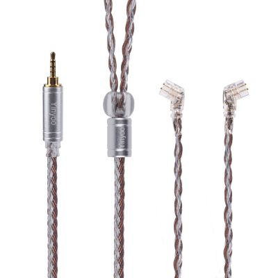 2.5/3.5/4.4Mm เงิน MMCX/2pin พร้อมความร้อน! Yinyoo สายเคเบิล BLON แบบ Balanced Core,สำหรับ ZS10 BL-03 C12สายต่อหูฟังขนาด16 ZST