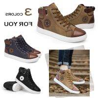 COD DSFGREYTRUYTU Mens large size all-match casual lace high-top canvas sneakers