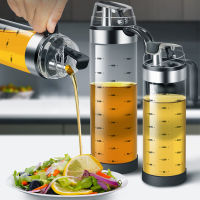Large Kitchen Oil Bottle Dispenser Auto Flip Leakproof Sauce Bottle Bowl For Oil Vinegar Kitchen Supplies Glass Condiment Cruet