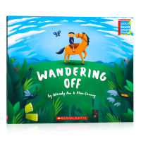 Wandering off imagination cognition training picture book English original picture book exquisite painting style award-winning work scholastic learning music publishing childrens English reading improvement picture story book