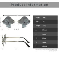แว่นกันแดดแว่นตาไร้ขอบกันแดดแบบเฉพาะบุคคลผู้หญิงหญิงสาวกลางแจ้งสไตล์เห็ด