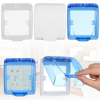❣♚ 86 Type Socket Protector Electric Plug Cover White Transparent Switch Cover Child Safety Box Waterproof Box Bathroom Supplies