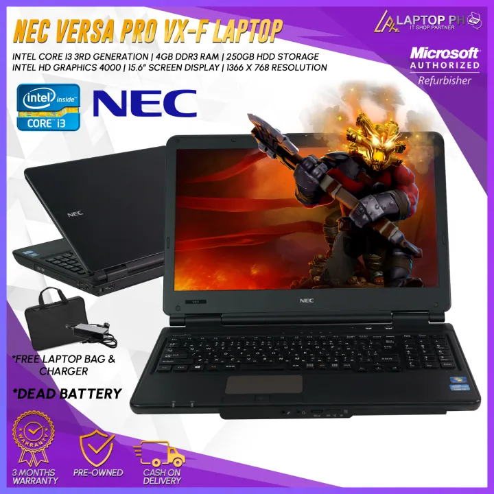 NEC Versa Pro VXF Notebook Laptop Intel Core i3 3rd Gen 4GB RAM DDR3