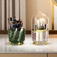 Rotating Makeup Brush Holder With Lid Lid-covered Cosmetic Brush Organizer Lid-covered Makeup Brush Organizer Rotating Cosmetic Brush Holder Dustproof Cosmetic Storage Tube