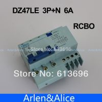 DZ47LE 3P+N 6A 400V~ 50HZ/60HZ Residual current Circuit breaker with over current and Leakage protection RCBO Electrical Circuitry Parts