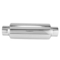 Car Exhaust Muffler 2.5 Inch Inlet Stainless Steel Universal Resonator 12 Inch Long Performance Muffler