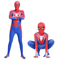 Liveme PS4 Spiderman ชุดคอสเพลย์ Marvel Zentai Jumpsuit สำหรับเด็ก/ผู้ใหญ่ 3D สไตล์