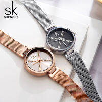 Shengke Crystal Watch Women Waterproof Rose Gold Steel Strap Ladies Wrist Watches Top Brand Meshband Clock Relogio Feminino