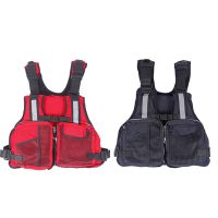 Hot Adult Life Jacket Solid Men Women Adjustable Waterproof Buoyancy Aid Nylon Fishing Vests Sailing Fishing Kayak Life Vest  Life Jackets