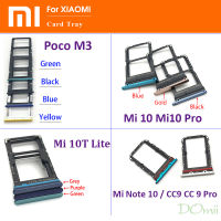 สำหรับ Xiaomi Mi Poco M3 Poco X3 NFC Mi 10T Lite Mi 10 Pro Mi 10 Note / CC9Pro ซิมการ์ดถาดใส่ซิมการ์ดอะแดปเตอร์ผู้ถือ