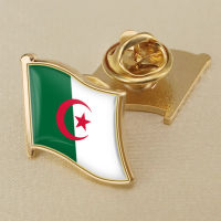 Algeria Algerias National Flag, Crystal Resin Drop Badge, Brooch, Flag Badges of All Countries in the World All-metal Brooch Copper Brooch Collection