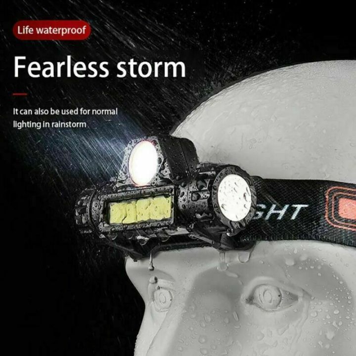 2-2-packs-of-usb-rechargeable-waterproof-led-headlamp-flashlight-biack