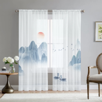 Solid White Tulle Sheer Curtains for Living Room Decoration Curtains for the Room Bedroom Kitchen Voile Organza Curtains