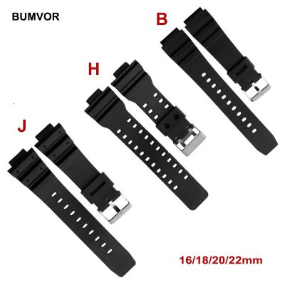 Sport 16mm 18mm 20mm 22mm Rubber Watchband for G Shock Silicone Wristband