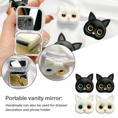 3D Cat Phone Stand Cute Vanity Mirror Ring Mobile Holder Xiaomi Max 13 For IPhone Samsung Girl Gift X Portable Realme 8 12Pro O7X6