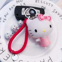 Kitty Cat Girls Keychain Lady จี้เกาหลีตุ๊กตาน่ารักใหม่ผู้หญิงแฟชั่นเชือกหนังคู่ Key Chain แหวนจี้กระเป๋า